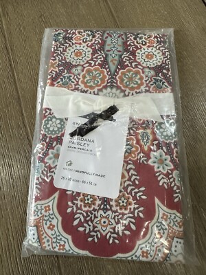 Pottery Barn Jordana Paisley Sham standard ONE RED-image