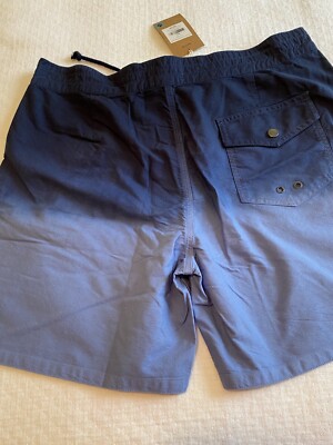 Sperry Mens Shorts Size Large Blue Drawstring Cotton Dip Dye Pockets Casual NWT-image