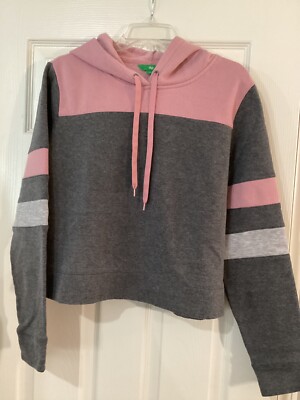 Girls Hoodie Size XL Hooded Sweatshirt “DIP” Sweatshirt Pink & Gray -image