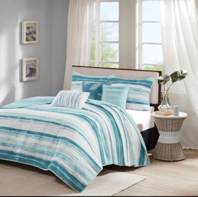 Madison Park Marina 6-Piece Full/Queen Coverlet Set in Green-image