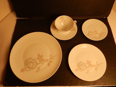Vintage Rosenthal Studio Line Raymond Loewy Classic Rose 5 pc Place Setting-image