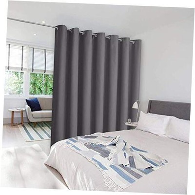  Patio Door Curtain Sound Blocking, Bedroom Privacy Room Divider W8.3'xL7' Grey-image