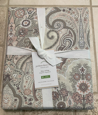 Pottery Barn JORDANA PAISLEY Duvet Cover King/Cal King Blush-image