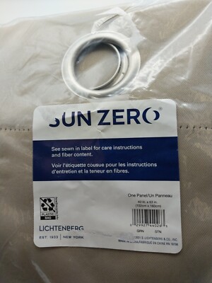 Sun Zero Panel Curtain Grommet 40in x 63in Taupe-image