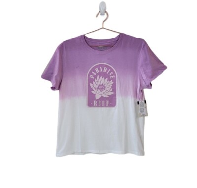 REEF L Paradise Dip Dye Relaxed Short Sleeve Tee Women-image