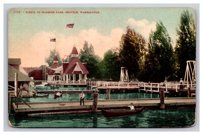 Scene At Madison Park, Seattle Washington WA Postcard-image