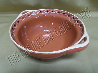 Pottery Barn Agave Medium Serving Platter salad Bowl Terra Cotta Fiesta dish-image