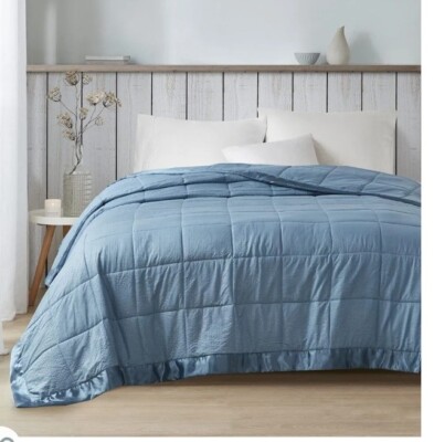 Madison Park Cambria  Down Alternative Blanket with Satin Trim Twin-image