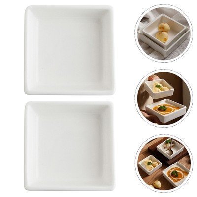  2 Pcs Dessert Bowl Kitchen Supplies Appetizer Dipping Dish Large Serving-image
