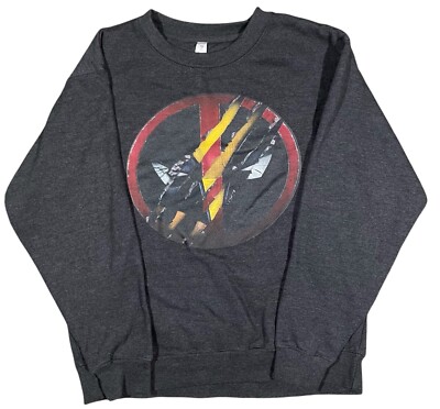 Marvel Deadpool and Wolverine Logo Pullover Sweatshirt Adult Medium-image