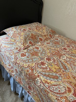 Pottery Barn Bella Paisley King Cotton Duvet Cover-image