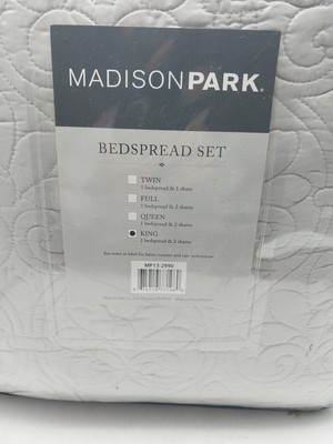 Madison Park Vancouver 3 Pcs King Size Bedspread Set  Gray  Reversible -image