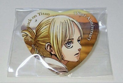 Attack on Titan Anni Heart-Shaped Can Badge Purchase Bonus Novelty --image