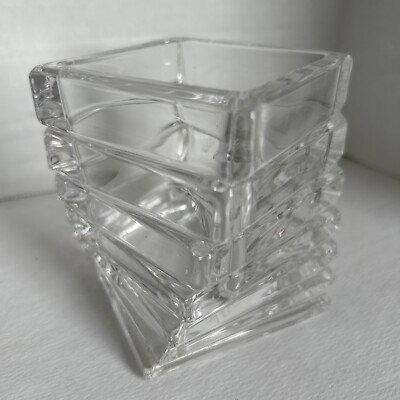 ROSENTHAL STUDIO-LINIE CRYSTAL TURNUS VOTIVE CANDLE HOLDER, SIGNED, GERMANY-image