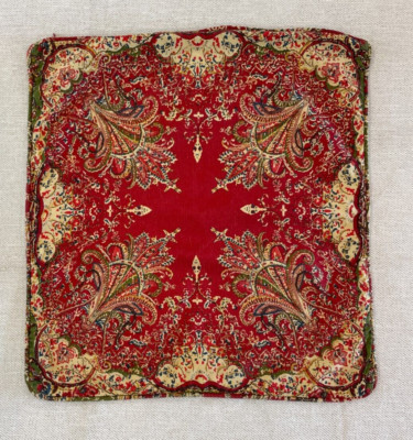 Pottery Barn Paisley Pillow Cover Double-Sided BoHo Cotton Linen Blend-image