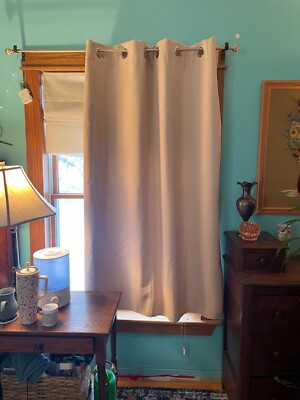 Beige Blackout Curtains-Insulating 2 sets (4 panels) (Each panel 63 in x 52 in) -image