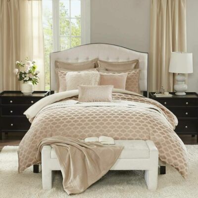 TWO Madison Park Signature Romance King Size  PILLOW SHAMS ONLY NEW-image