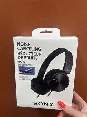 Sony Wired Headphones MDR ZX110NC Black - Noise Canceling-image