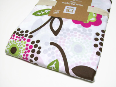 Pottery Barn Teen Cotton Dandy Dot Organic Floral Leaf Full Queen Duvet Cover-image
