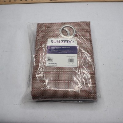Sun Zero Blackout Grommet Curtain Panel Kline Burlap Weave Thermal 100% 56588-image