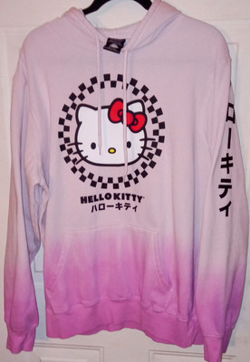 Authentic Sanrio L / Large Hello Kitty Pink Ombre Dip Dye Hoodie Sweatshirt -image