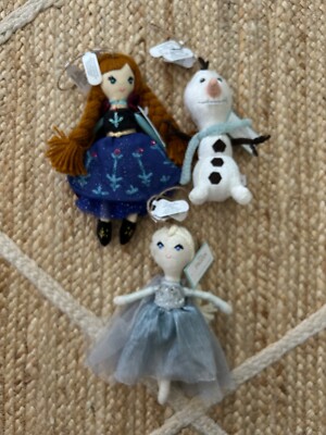 Pottery Barn Kids Disney Frozen Elsa/Olaf/Anna Christmas Ornament NEW-image