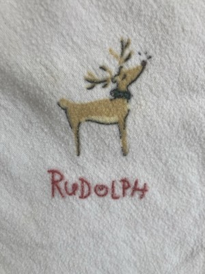 Pottery Barn Standard Pillow Sham Santa’s Reindeers 100% Cotton Made In Germany-image