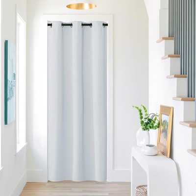 NICETOWN Door Curtain 80 inches Length Room Darkening Privacy Doorway Drape Easy-image