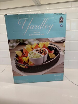 Yardley Woven Wicker Basket Chip Dip 15.5” x 12