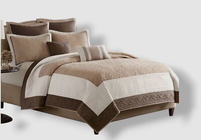 Madison Park Beige Attingham 7-Pc. Quilt Set, King/California King Size-image