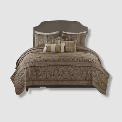 Madison Park Bellagio 6 Piece Jacquard KING/CAL KING COVERLET SET NEW-image