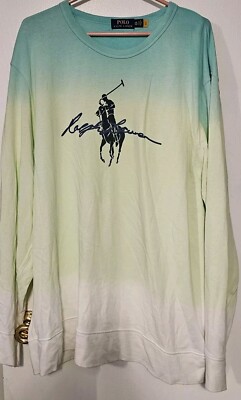 Polo Ralph Lauren Big Pony Dip-Dyed Ombre Terry Cloth L/S Shirt 2XL-image