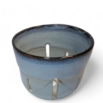 Studio art pottery glazed ceramic Berry Bowl colander 4