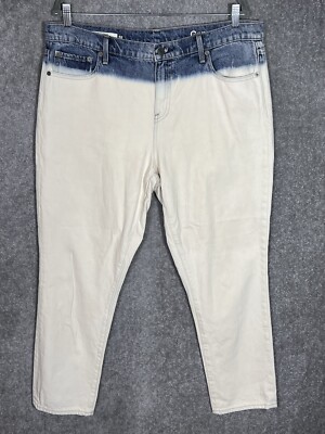GAP Original Best Girlfriend Jeans Womens Size 32 Indigo Dip Dye Cotton Denim-image