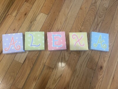 Nursery Letters Blocks Room Decor Alex’s Pottery Barn Kids Baby-image