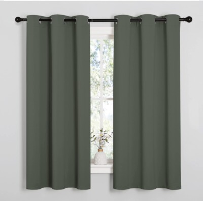 NICETOWN Blackout Curtain Panels, Home Decoration Thermal Insulated Solid Gromme-image