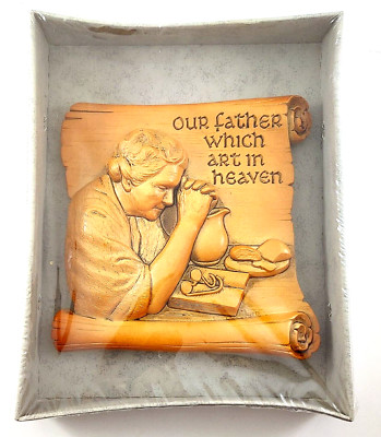 Vtg 1986 Miller Studio Kitchen Prayer Chalkware Wall Plaque 