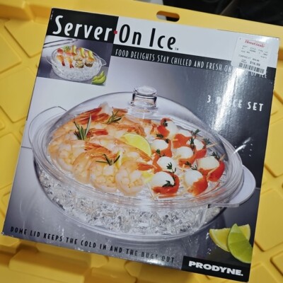Prodyne Appetizers On Ice Large Revolving Server OR Chip & Dip Server NIB-image