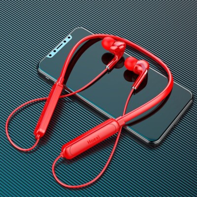 Noise-Canceling Built-in Remote True Wireless Bluetooth Headphones B Stereo RED-image