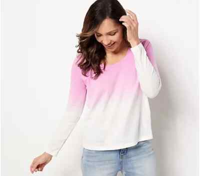 Candace Cameron Bure The Ocean Dipped Long-Sleeve Tee-Plum Berry-Large-A473684-image