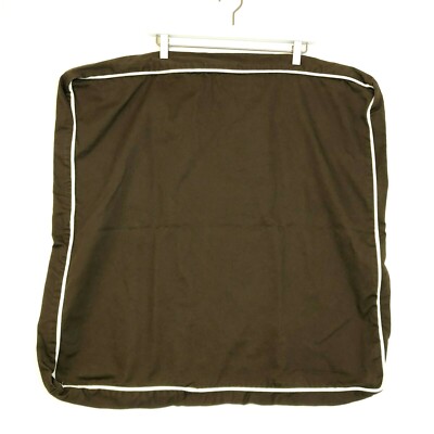 Pottery barn cushion cover cotton brown white 25x25-image