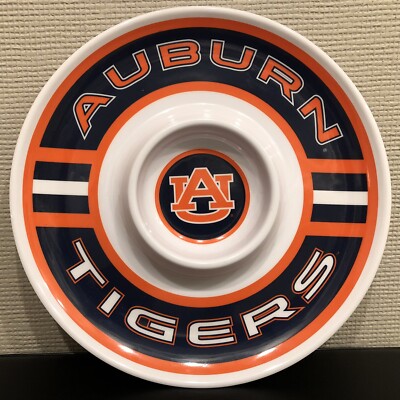 Auburn University Tigers Round Chips & Dip Snack Tray-image