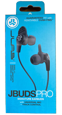 JLab JBuds Pro Signature Wired Earbud (In Ear) Headphones - Black-image