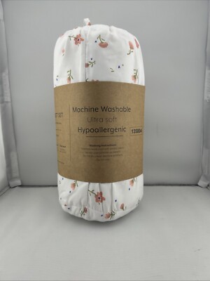 Ienjoy 3pc Twin Bedding Sheet Set Pink Floral Ultra-Soft Hypoallergenic New-image