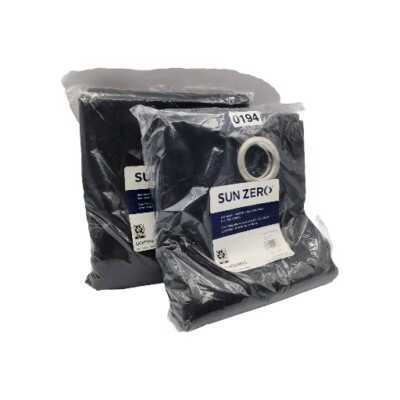 Sun Zero Black Barrow Energy Efficient Rod Pocket Curtain Panel 40