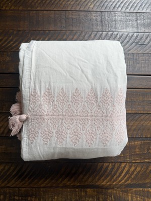 Pottery Barn Teen Indira Jacquard Duvet Cover - Vintage Rose - Queen Pre Owned-image