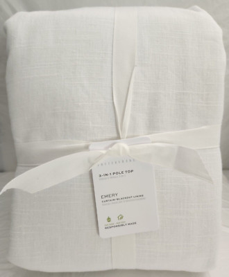 Pottery Barn 3-in-1 Pole Top Emery 1-Curtain Blackout Lining 100