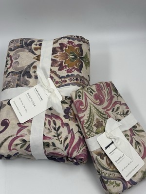NWT Pottery Barn Ivana Percale King/Cal King Duvet Cover & 2 Standard Shams-image