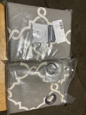 Madison Park Saratoga Print Grommet Top Window Curtain Panel SET OF 2-image