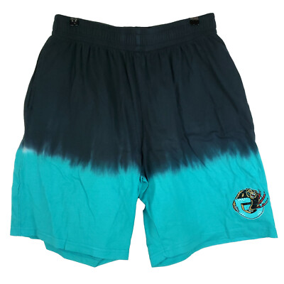 Vancouver Grizzlies Mitchell & Ness NBA L Large Shorts Black Teal Dip Dye NWT-image